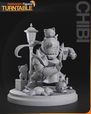 Chibi Alphonse Figurine | Anime Figurine | Nomnom Figures | 3D Printed Display Miniature Fanart