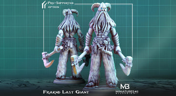 Last Giant Miniature, Fraknd | Tabletop RPG Miniature | Miniatures Blueprint | Roleplaying 3D Printed Fantasy Mini - 3DPrintDen