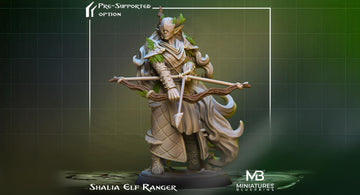 Female Elf Ranger Miniature, Shalia | Tabletop RPG Miniature | Miniatures Blueprint | Roleplaying 3D Printed Fantasy Mini - 3DPrintDen
