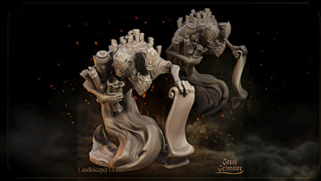 Candlekeeper Miniature | Tabletop RPG Miniature | Great Grimoire | Roleplaying 3D Printed Fantasy Mini - 3DPrintDen