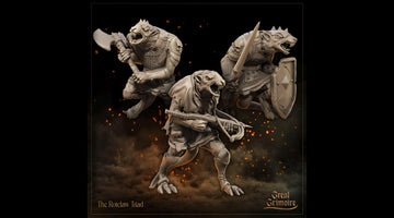 The Rotclaw Triad Miniature | Tabletop RPG Miniature | Great Grimoire | Roleplaying 3D Printed Fantasy Mini - 3DPrintDen