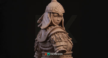 Undefeated Princess Bust, Tuya | Tabletop RPG Miniature | Nerikson | Roleplaying 3D Printed Fantasy Mini - 3DPrintDen