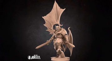 Vampire Fighter Miniature | Tabletop RPG Miniature | Bite the Bullet | Roleplaying 3D Printed Fantasy Mini - 3DPrintDen