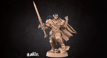 Vampire Warrior Miniature | Tabletop RPG Miniature | Bite the Bullet | Roleplaying 3D Printed Fantasy Mini - 3DPrintDen