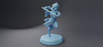Female Knight Miniature, Gwen | Twin Goddess Miniatures | Tabletop RPG Miniature | Roleplaying 3D Printed Fantasy Mini - 3DPrintDen