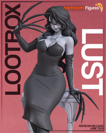 Lust Figurine | Anime Figurine | Nomnom Figures | 3D Printed Display Miniature Fanart