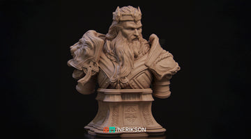 Paladin Bust, Itrek | Tabletop RPG Miniature | Nerikson | Roleplaying 3D Printed Fantasy Mini - 3DPrintDen