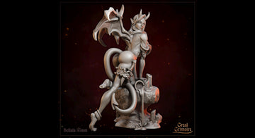 Female Demon Miniature, Beliala | Tabletop RPG Miniature | Great Grimoire | Roleplaying 3D Printed Fantasy Mini - 3DPrintDen