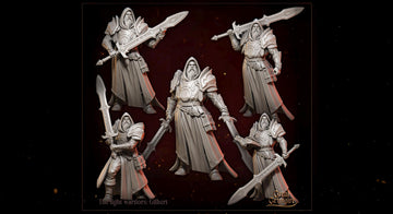 Light Warrior Miniature, Gilbert | Tabletop RPG Miniature | Great Grimoire | Roleplaying 3D Printed Fantasy Mini - 3DPrintDen