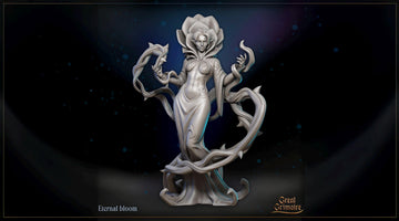 Eternal Bloom Miniature | Tabletop RPG Miniature | Great Grimoire | Roleplaying 3D Printed Fantasy Mini - 3DPrintDen
