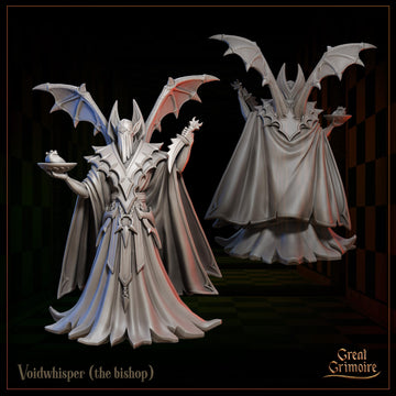 The Bishop Miniature, Voidwhisper | Tabletop RPG Miniature | Great Grimoire | Roleplaying 3D Printed Fantasy Mini - 3DPrintDen