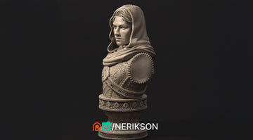 Unseen Blade Bust, Nasir | Tabletop RPG Miniature | Nerikson | Roleplaying 3D Printed Fantasy Mini - 3DPrintDen