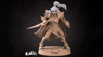 Female Vampire Assassin Miniature | Tabletop RPG Miniature | Bite the Bullet | Roleplaying 3D Printed Fantasy Mini - 3DPrintDen