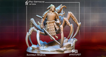 Samurai Drider Miniature | Tabletop RPG Miniature | Miniatures Blueprint | Roleplaying 3D Printed Fantasy Mini - 3DPrintDen