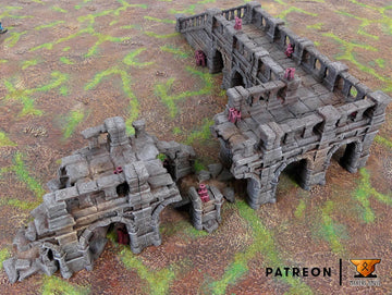 Elevated Road Ruins of Whisper Terrain Scenery | Makers Anvil | Roleplaying 3D Printed Fantasy Scenery | Miniature Building TTRPG - 3DPrintDen