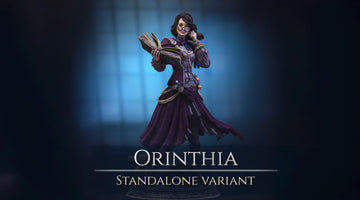 Magical Librarian Miniature, Orinthia | Tabletop RPG Miniature | Nerikson | Roleplaying 3D Printed Fantasy Mini - 3DPrintDen