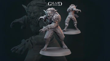 Wulfen Miniature | Tabletop RPG Miniature | Galaad Miniatures | Roleplaying 3D Printed Fantasy Mini - 3DPrintDen