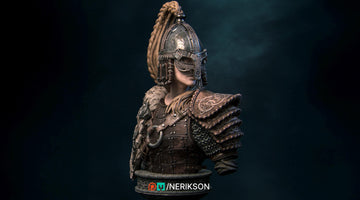 Female Conqueror Bust, Thyra | Tabletop RPG Miniature | Nerikson | Roleplaying 3D Printed Fantasy Mini - 3DPrintDen