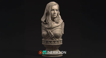 Unseen Blade Bust, Artemisia | Tabletop RPG Miniature | Nerikson | Roleplaying 3D Printed Fantasy Mini - 3DPrintDen