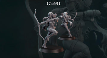 Female Ranger Miniature | Tabletop RPG Miniature | Galaad Miniatures | Roleplaying 3D Printed Fantasy Mini - 3DPrintDen