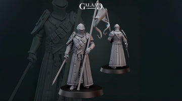 Knight Miniature | Tabletop RPG Miniature | Galaad Miniatures | Roleplaying 3D Printed Fantasy Mini - 3DPrintDen