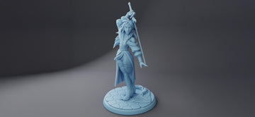 Desert Duelist Miniature, Iibra | Twin Goddess Miniatures | Tabletop RPG Miniature | Roleplaying 3D Printed Fantasy Mini - 3DPrintDen