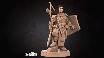 Female Fighter Miniature | Tabletop RPG Miniature | Bite the Bullet | Roleplaying 3D Printed Fantasy Mini - 3DPrintDen