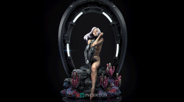 Female Cyborg Miniature | Tabletop RPG Miniature | Nerikson | Roleplaying 3D Printed Fantasy Mini - 3DPrintDen