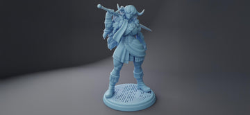 Female Minotaur Miniature, Maisie | Twin Goddess Miniatures | Tabletop RPG Miniature | Roleplaying 3D Printed Fantasy Mini - 3DPrintDen