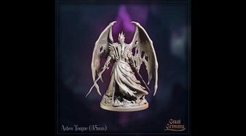 Ashen Tongue Demon | Tabletop RPG Miniature | Great Grimoire | Roleplaying 3D Printed Fantasy Mini - 3DPrintDen