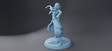 Female Firbolg Bladedancer Miniature, Shahana | Twin Goddess Miniatures | Tabletop RPG Miniature | Roleplaying 3D Printed Fantasy Mini - 3DPrintDen