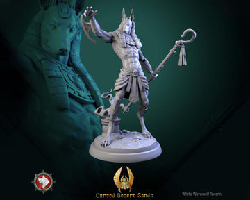 Gate Guardian Miniature, Anhotek | Tabletop RPG Miniature | White Werewolf Tavern | Roleplaying 3D Printed Fantasy Mini - 3DPrintDen