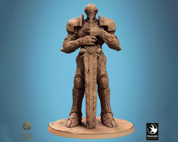 Stoneguard Watcher Miniature | Tabletop RPG Miniature | Rescale Miniature | Roleplaying 3D Printed Fantasy Mini - 3DPrintDen