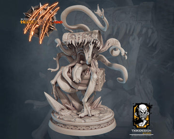 Chest Mimic Miniature | Tabletop RPG Miniature | Javier Txiki Tejedor | Roleplaying 3D Printed Fantasy Mini - 3DPrintDen