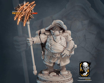 Traveling Merchant Miniature | Tabletop RPG Miniature | Javier Txiki Tejedor | Roleplaying 3D Printed Fantasy Mini - 3DPrintDen