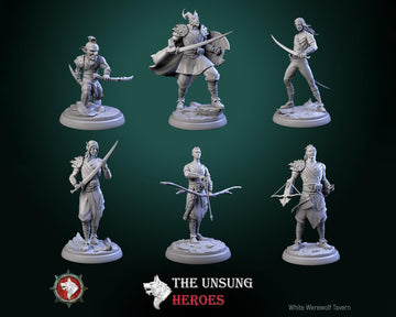 Bandits Miniature | Tabletop RPG Miniature | White Werewolf Tavern | Roleplaying 3D Printed Fantasy Mini - 3DPrintDen