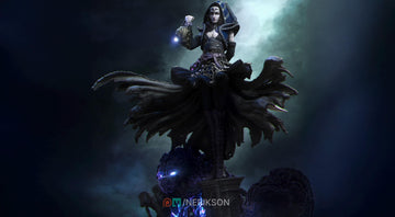 Dark Summoner Miniature, Camelia | Tabletop RPG Miniature | Nerikson | Roleplaying 3D Printed Fantasy Mini - 3DPrintDen