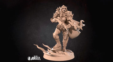 Female Dark Ranger Banshee Miniature, Sylvanas | Tabletop RPG Miniature | Bite the Bullet | Roleplaying 3D Printed Fantasy Mini - 3DPrintDen