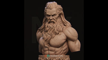 Runic Warrior Bust, Ivar | Tabletop RPG Miniature | Nerikson | Roleplaying 3D Printed Fantasy Mini - 3DPrintDen