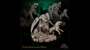 The Dead King Miniature, Gorgosh | Tabletop RPG Miniature | Great Grimoire | Roleplaying 3D Printed Fantasy Mini - 3DPrintDen