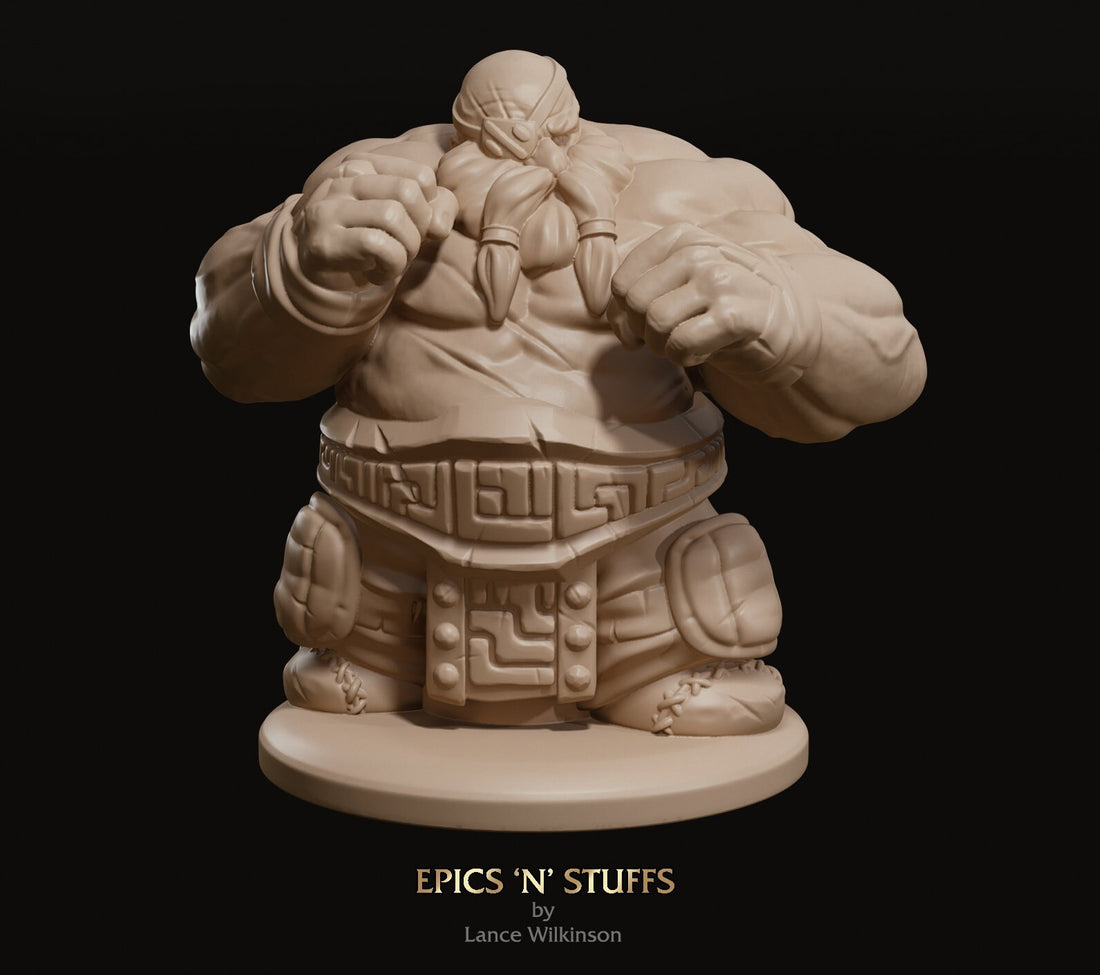 Dwarven Brawler | Tabletop RPG Miniature | Epic 'N' Stuff | Roleplaying 3D Printed Fantasy Mini - 3DPrintDen