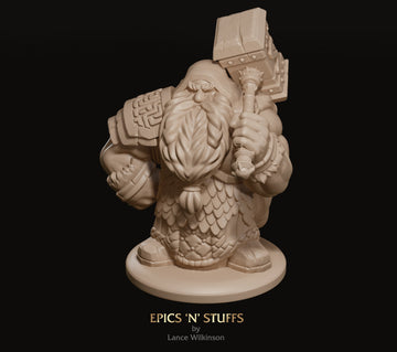 Dwarven Guardian | Tabletop RPG Miniature | Epic 'N' Stuff | Roleplaying 3D Printed Fantasy Mini - 3DPrintDen