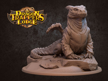 Desert Dragon Miniature | Tabletop RPG Miniature | Dragon Trappers Lodge | Roleplaying 3D Printed Fantasy Mini - 3DPrintDen