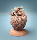 Baby Green Dragon Egg | Tabletop RPG Miniature | Rescale Miniature | Roleplaying 3D Printed Fantasy Mini - 3DPrintDen