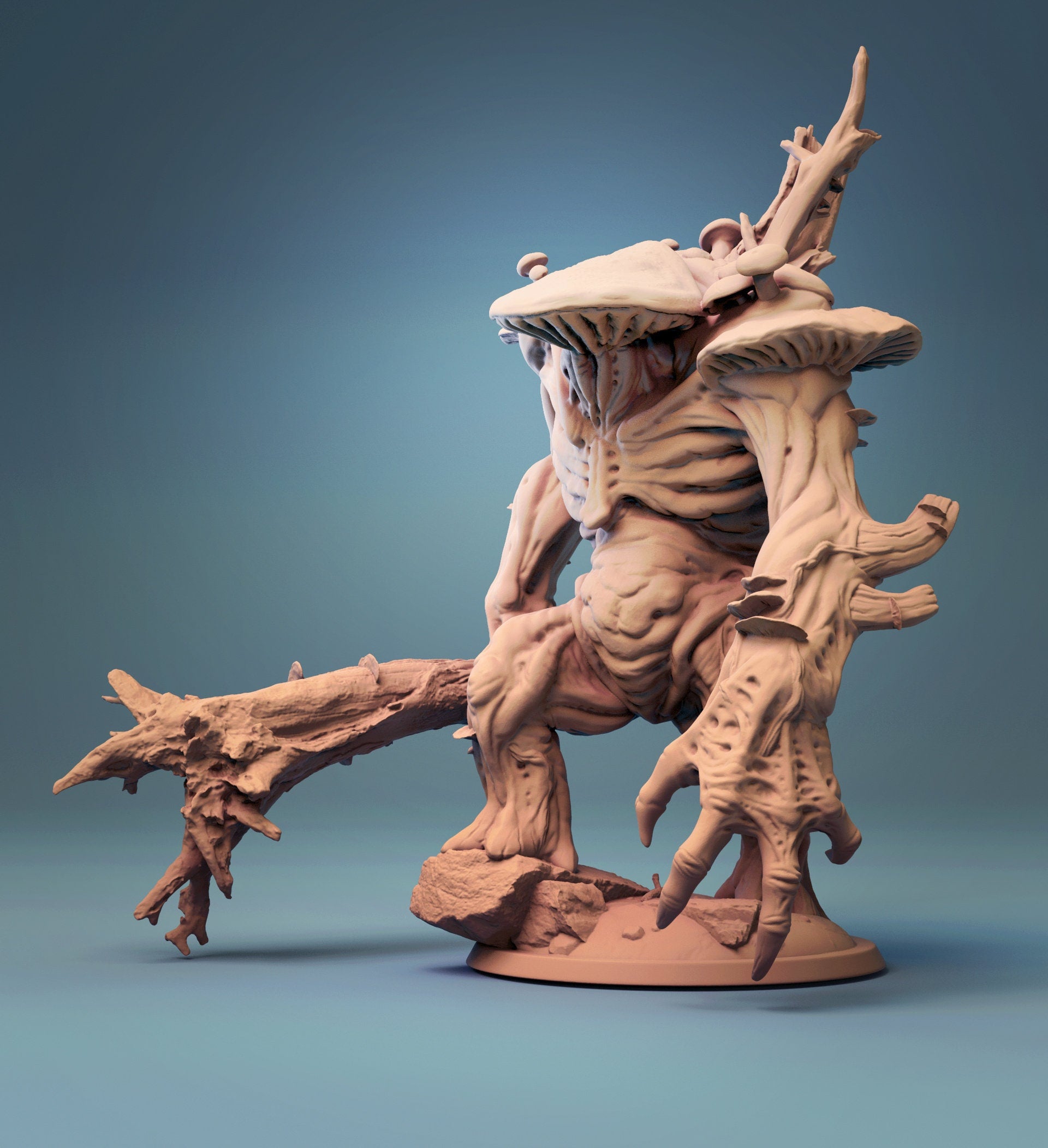 Myconid Miniature | Tabletop RPG Miniature | Rescale Miniature | Roleplaying 3D Printed Fantasy Mini - 3DPrintDen