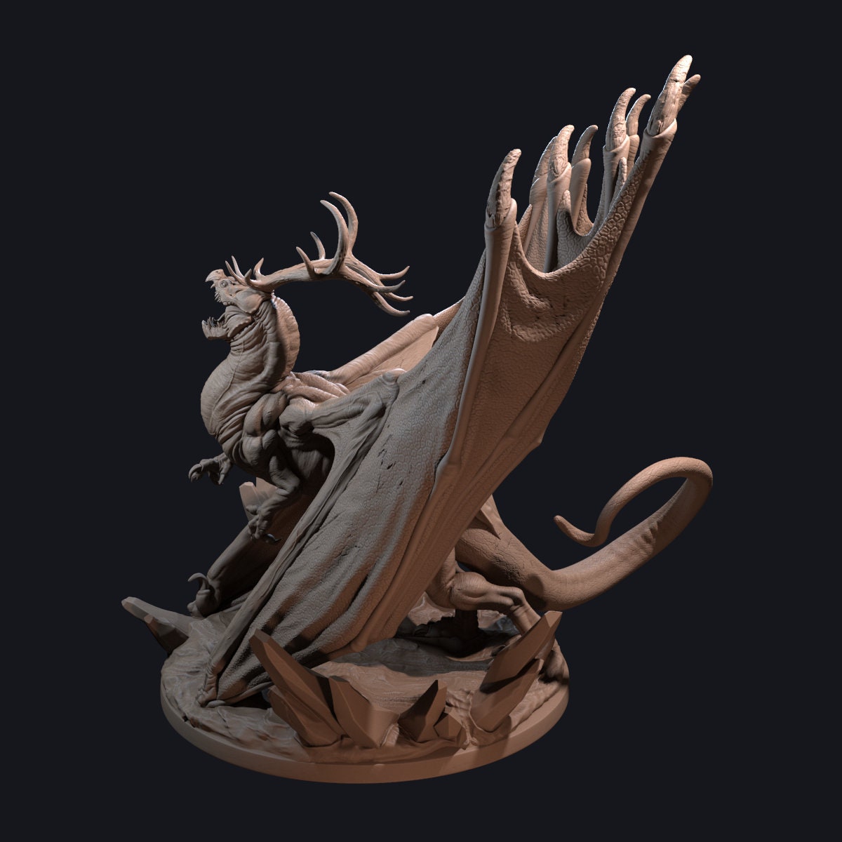 Ice Dragon Miniature | Tabletop RPG Miniature | Dragon Trappers Lodge | Roleplaying 3D Printed Fantasy Mini - 3DPrintDen