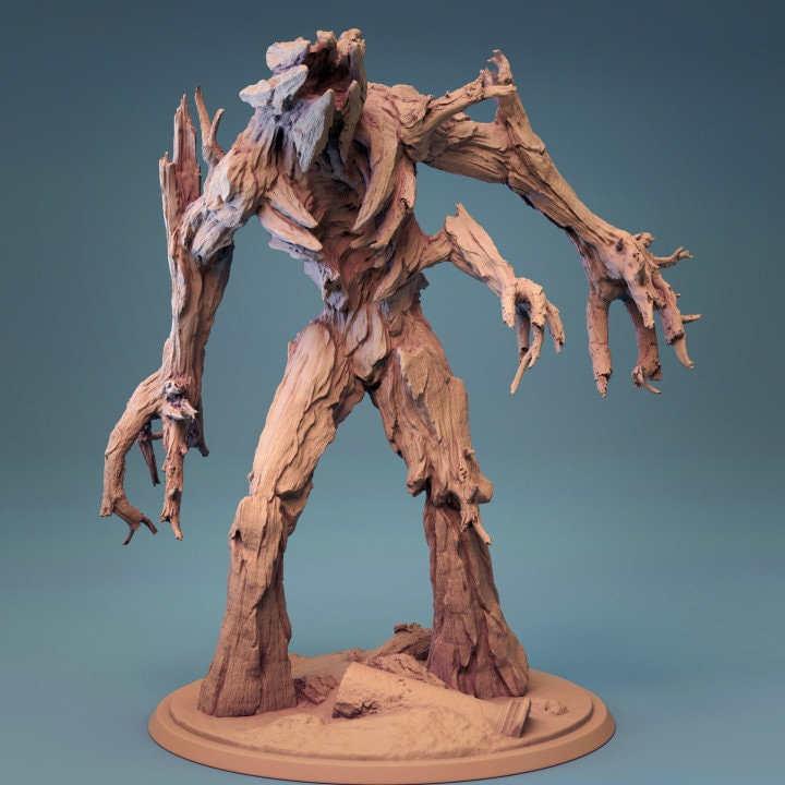 Treant Miniature | Tabletop RPG Miniature | Rescale Miniature | Roleplaying 3D Printed Fantasy Mini - 3DPrintDen