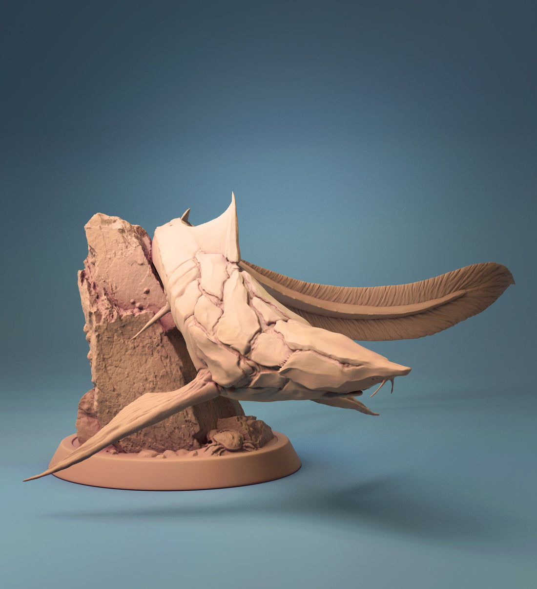 Placo Fish Miniature | Tabletop RPG Miniature | Rescale Miniature | Roleplaying 3D Printed Fantasy Mini - 3DPrintDen