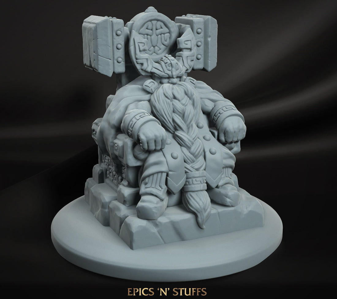 Dwarven King | Tabletop RPG Miniature | Epic 'N' Stuff | Roleplaying 3D Printed Fantasy Mini - 3DPrintDen