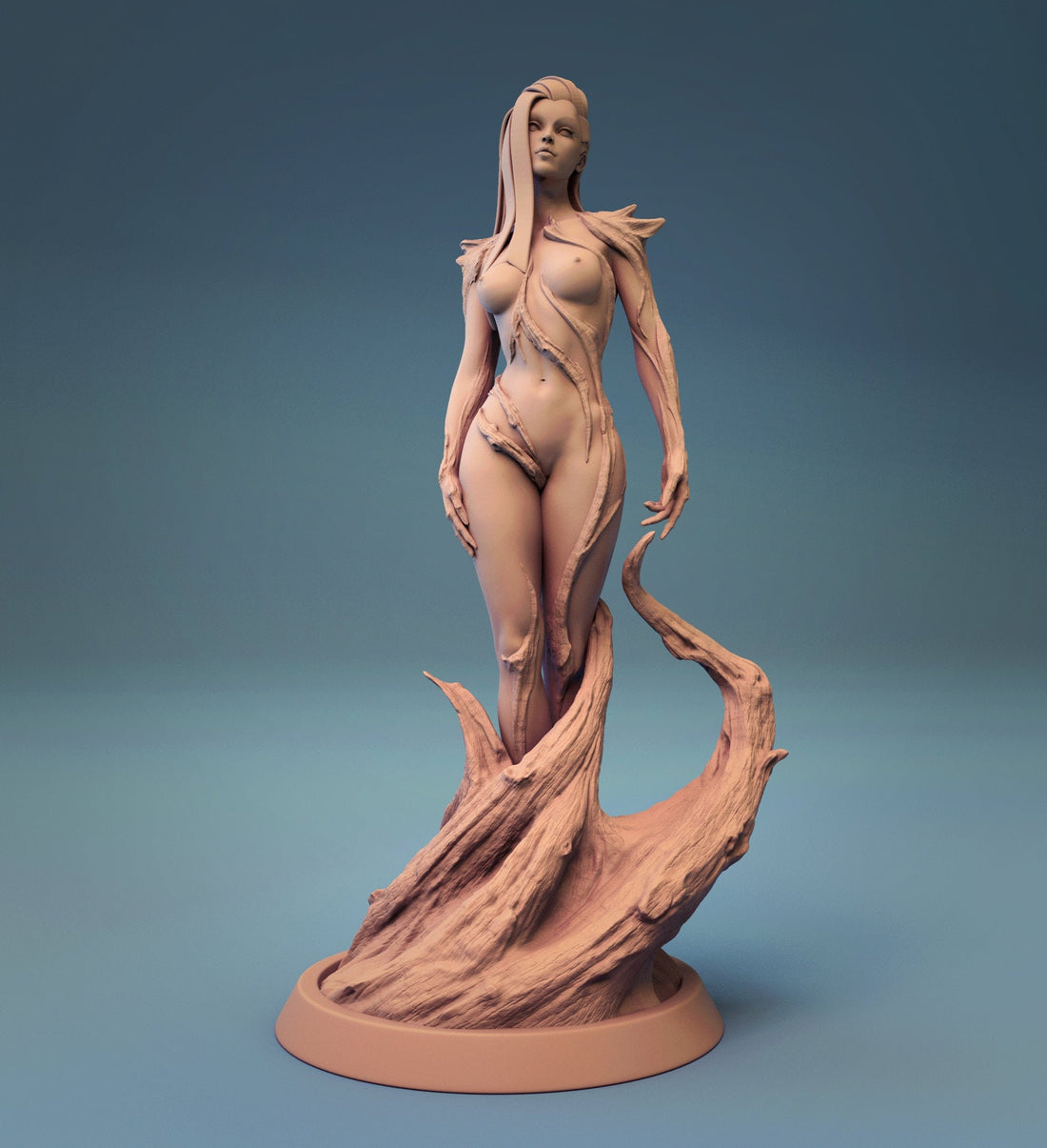 Dryad Miniature | Tabletop RPG Miniature | Rescale Miniature | Roleplaying 3D Printed Fantasy Mini - 3DPrintDen